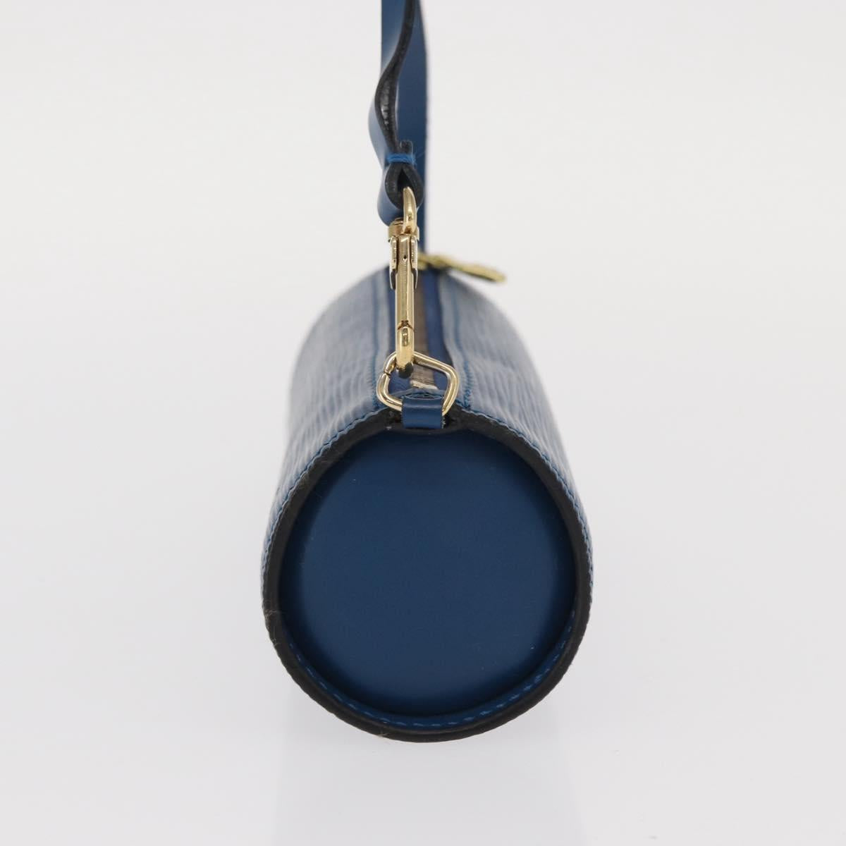 LOUIS VUITTON Epi Soufflot Pouch Pouch Blue LV Auth ep12199