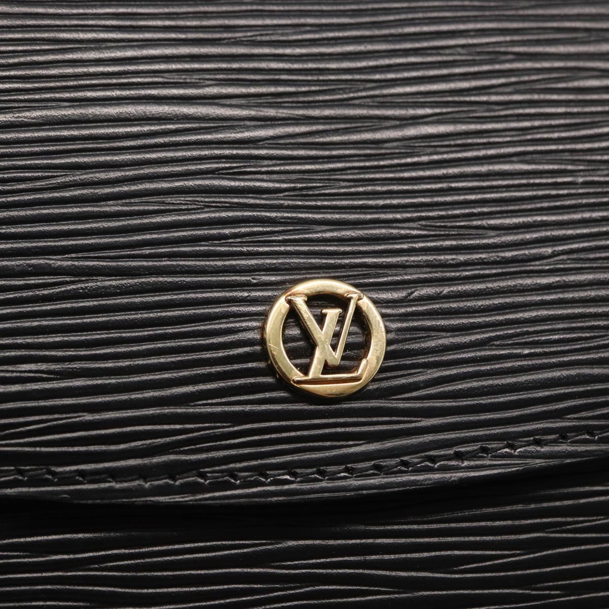 LOUIS VUITTON Epi Montaigne 27 Clutch Bag Black M52652 LV Auth ep12214