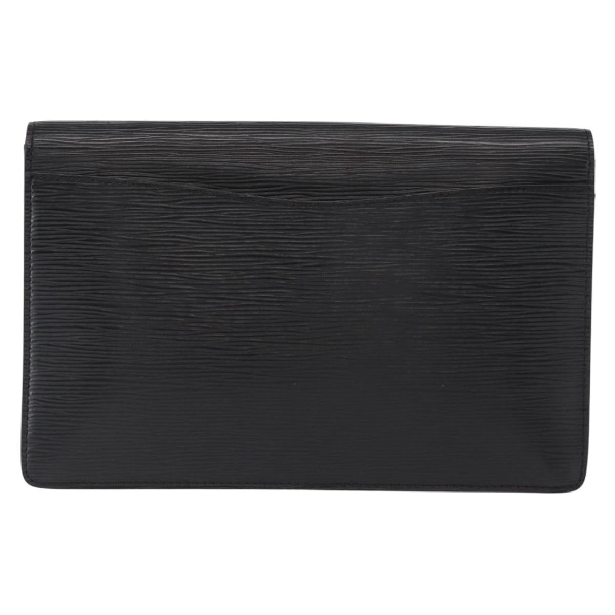 LOUIS VUITTON Epi Montaigne 27 Clutch Bag Black M52652 LV Auth ep12214