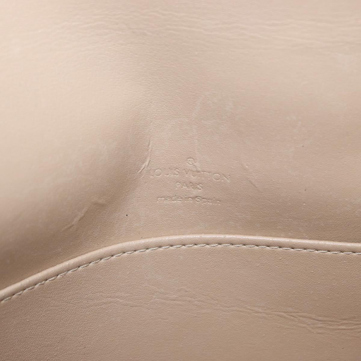 LOUIS VUITTON Monogram Vernis Thompson Street Bag Beige M91301 LV Auth ep12217