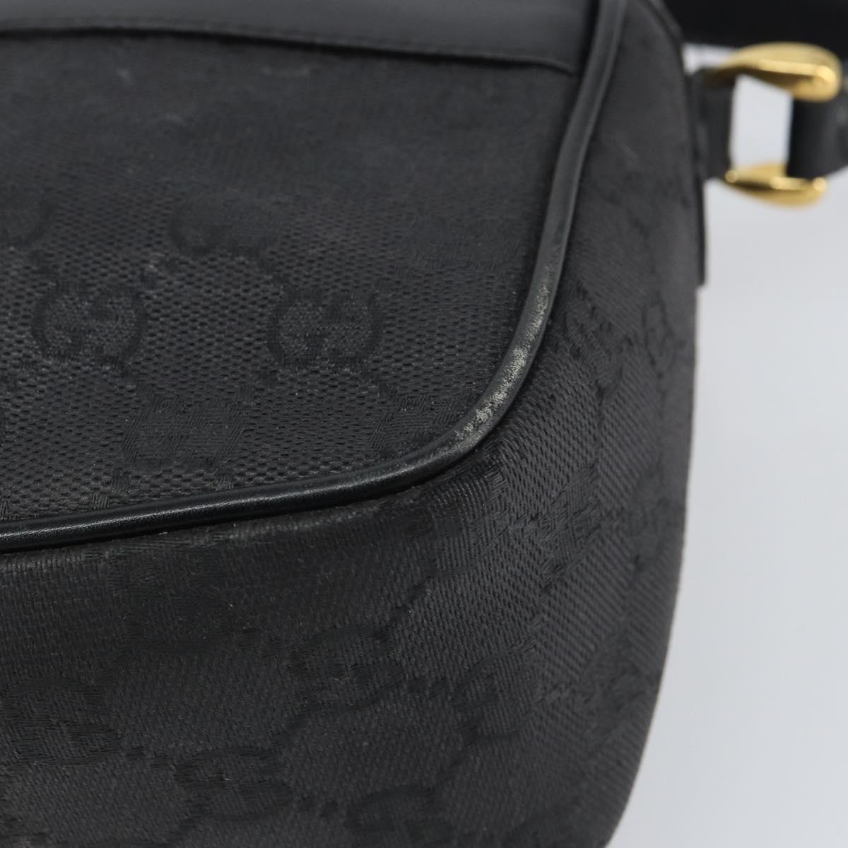 GUCCI GG Canvas Shoulder Bag Black Gold 001 14 0412 Auth ep12224
