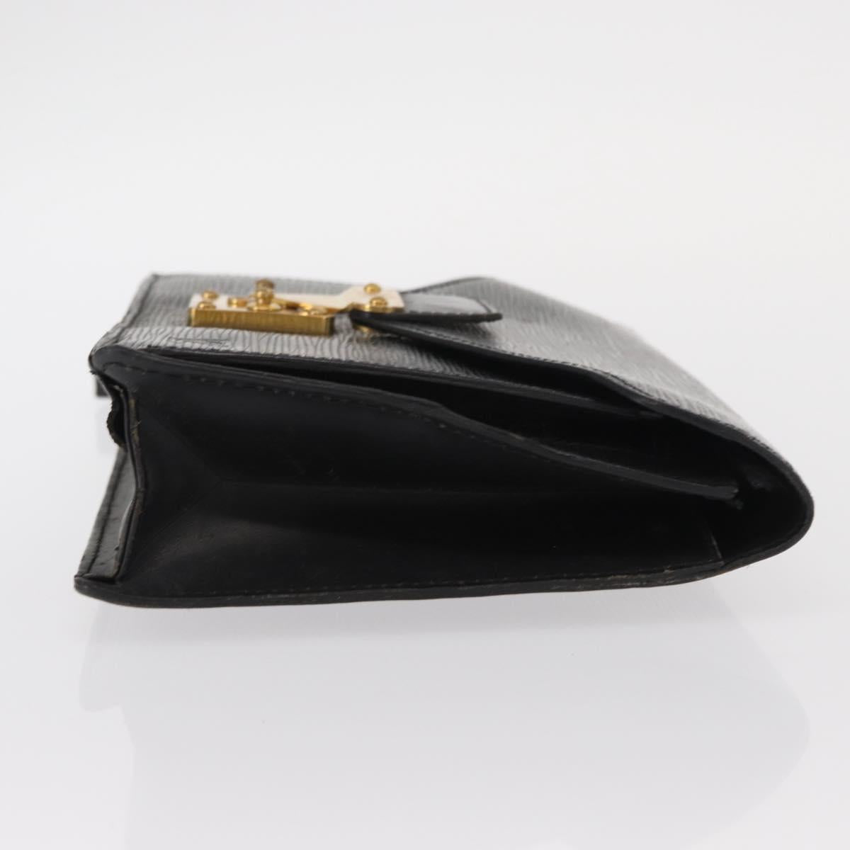 LOUIS VUITTON Epi Serie Dragonne Clutch Bag Black Noir M52612 LV Auth ep12225