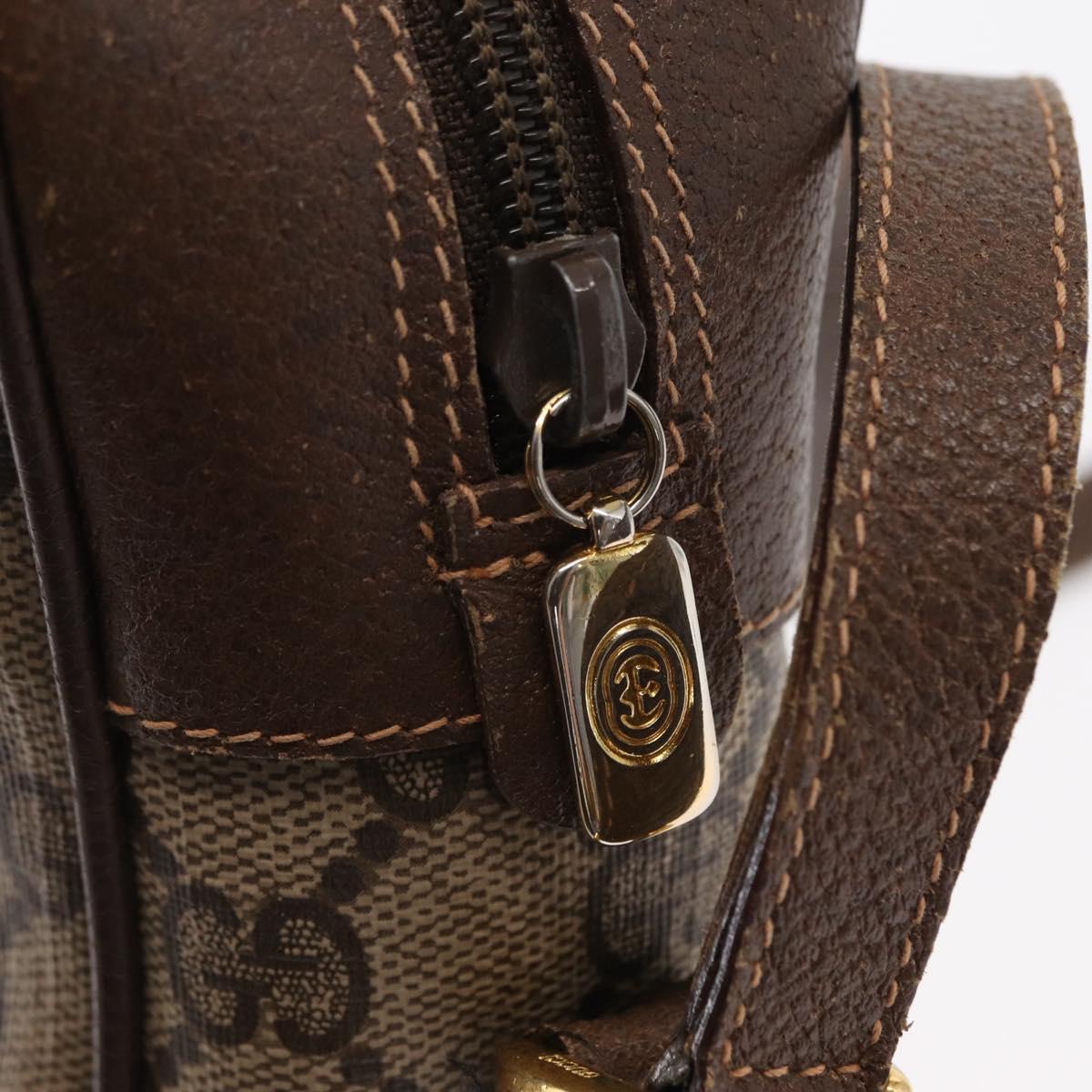 GUCCI GG Supreme Web Sherry Line Bag PVC Beige Gold 56 02 088 Auth ep12231