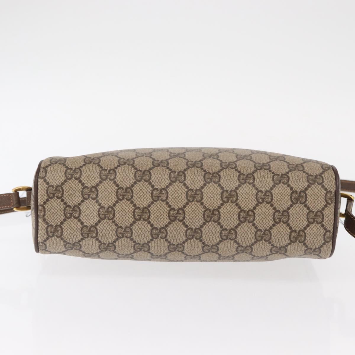 GUCCI GG Supreme Web Sherry Line Bag PVC Beige Gold 56 02 088 Auth ep12231