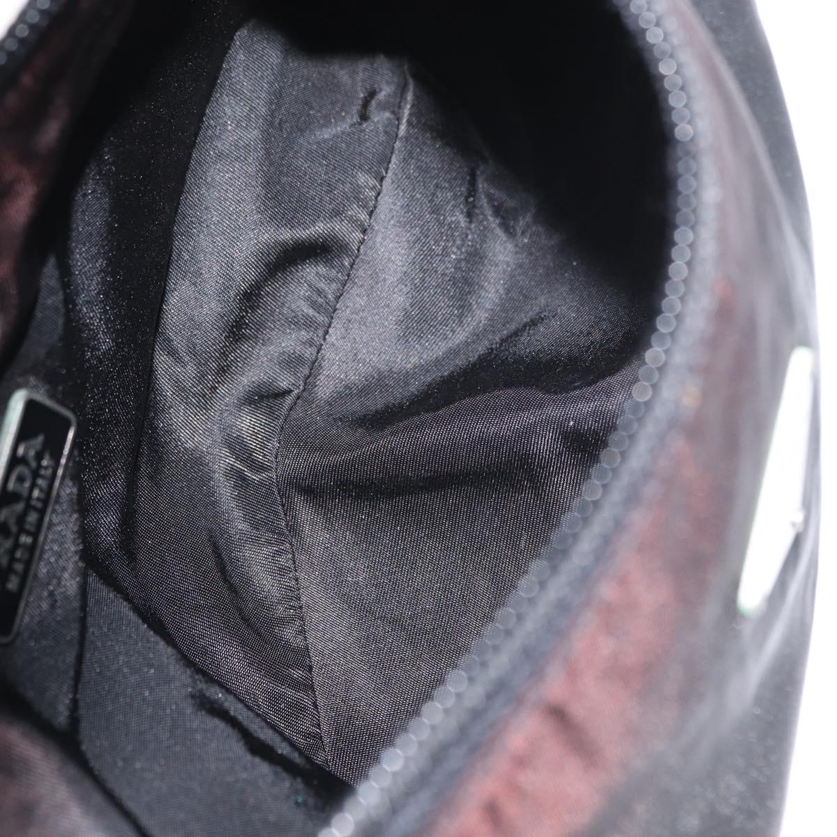 PRADA Hand Bag Nylon Black Auth ep12246