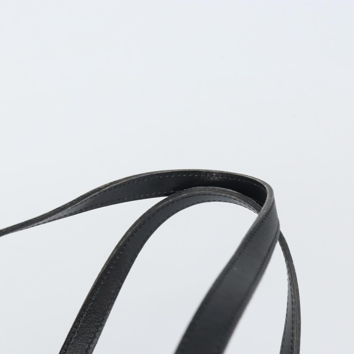 Christian Dior Hand Bag Leather Black Gold Auth ep12247