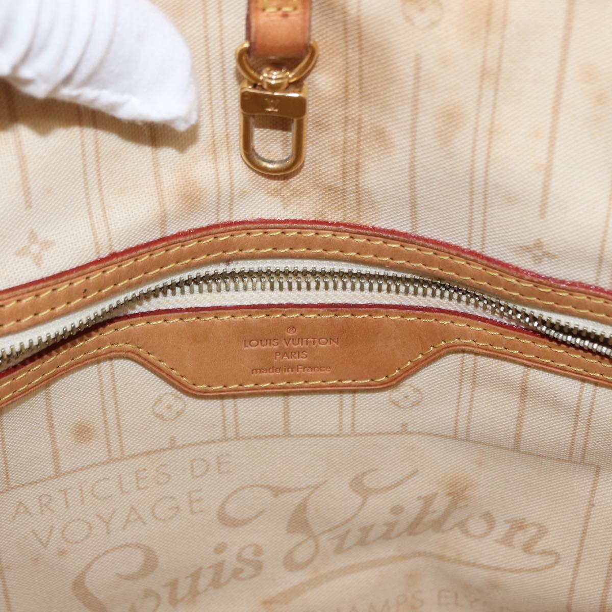 LOUIS VUITTON Damier Azur Neverfull MM Tote Bag N41605 LV Auth ep12251