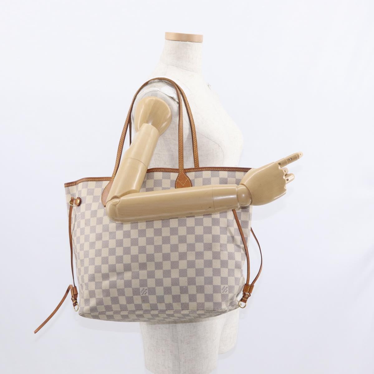 LOUIS VUITTON Damier Azur Neverfull MM Tote Bag N41605 LV Auth ep12251