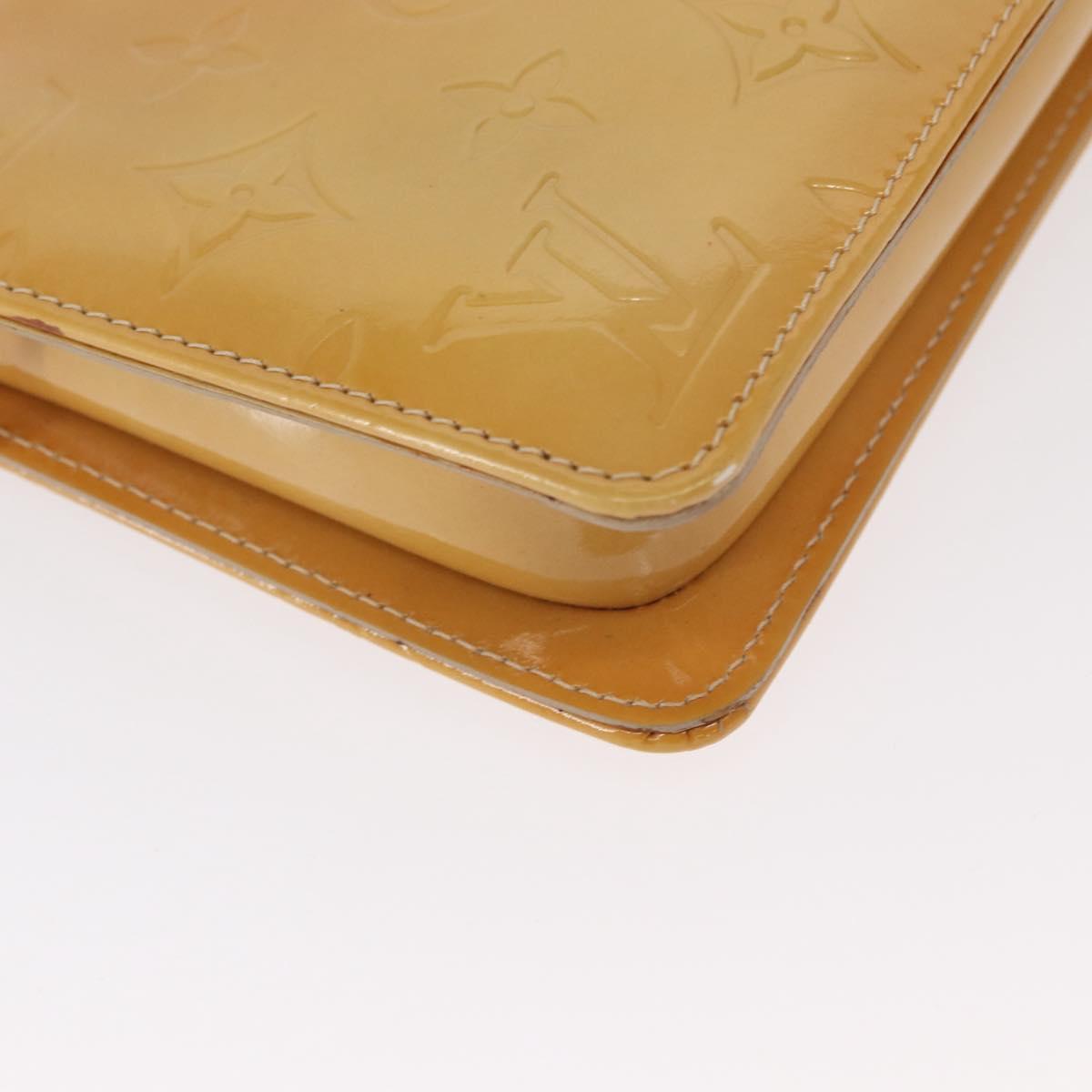 LOUIS VUITTON Monogram Vernis Lexington Pouch Beige M91010 LV Auth ep12256