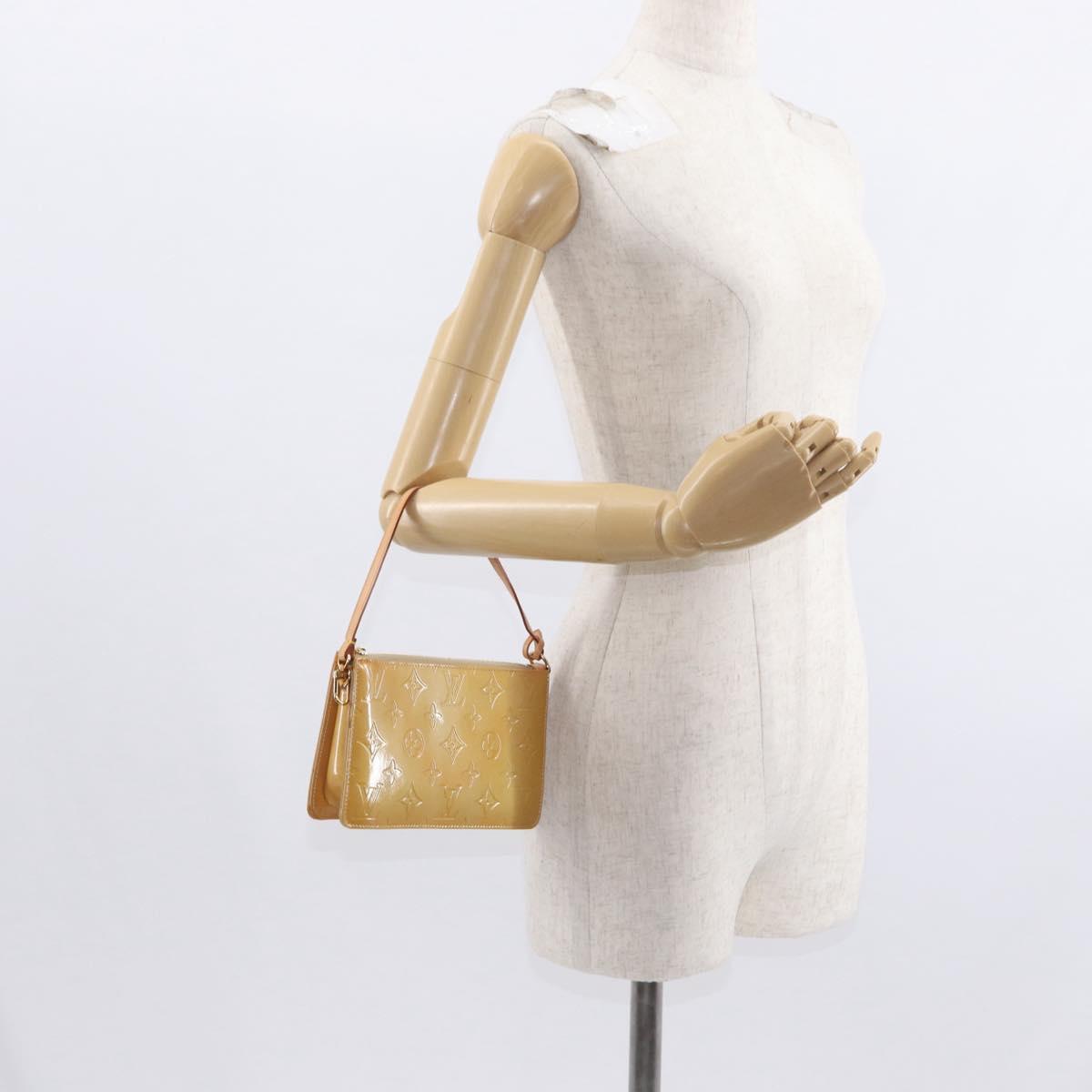 LOUIS VUITTON Monogram Vernis Lexington Pouch Beige M91010 LV Auth ep12256