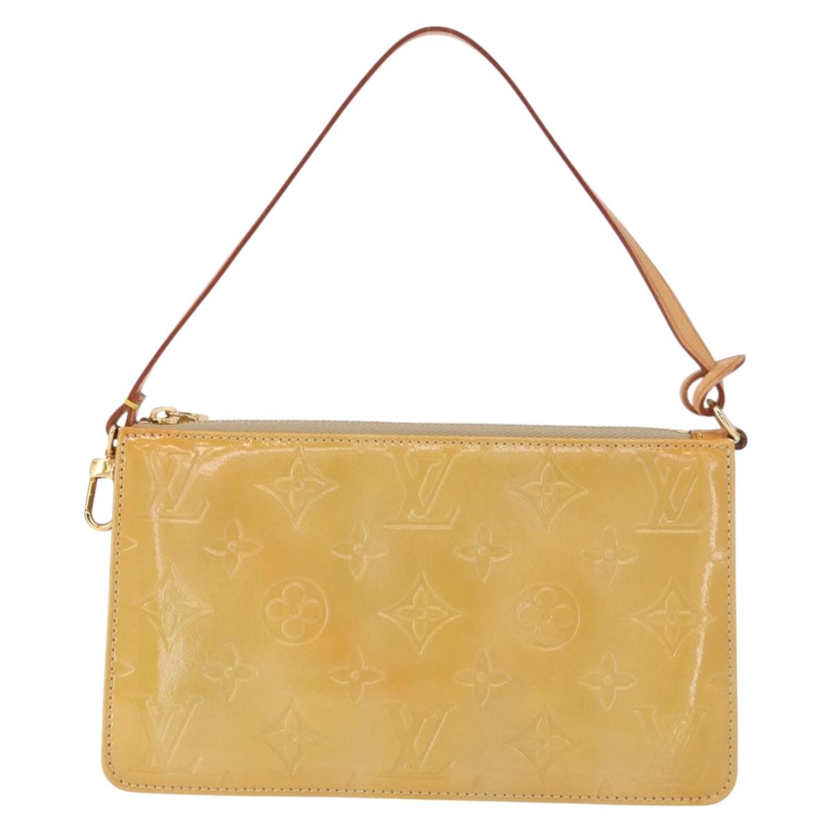 LOUIS VUITTON Monogram Vernis Lexington Pouch Beige M91010 LV Auth ep12256
