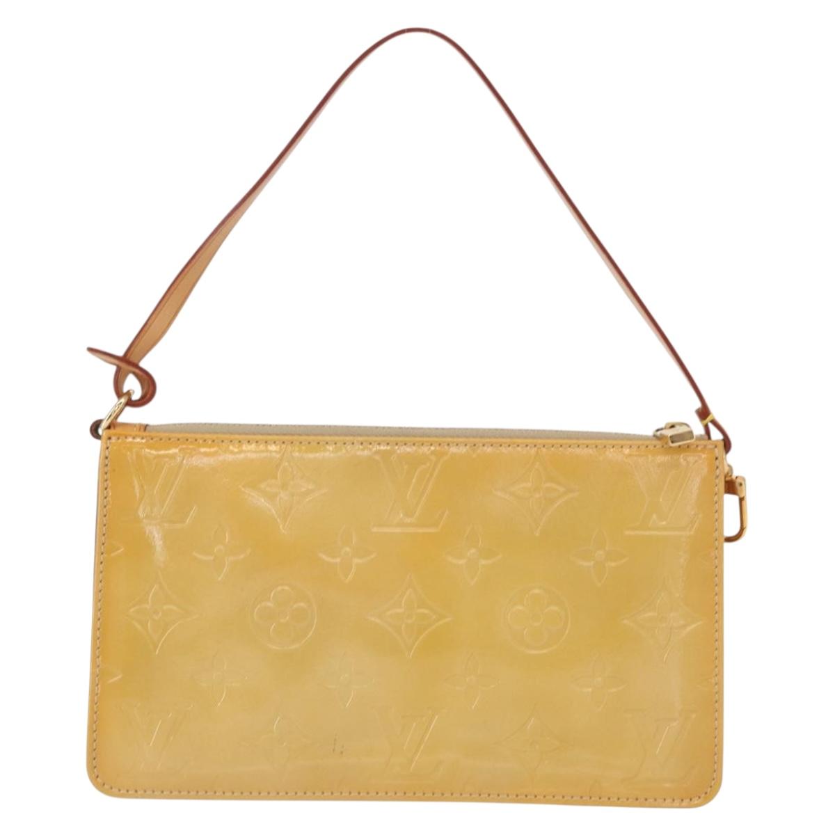 LOUIS VUITTON Monogram Vernis Lexington Pouch Beige M91010 LV Auth ep12256