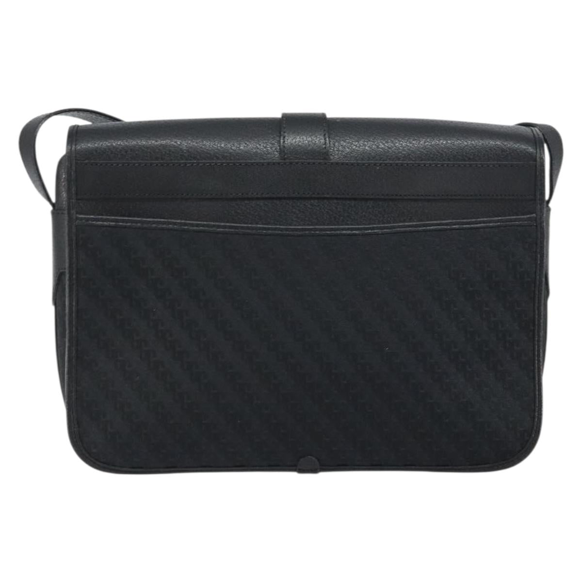GUCCI Shoulder Bag Leather Canvas Black Gold 001 113 0613 Auth ep12275