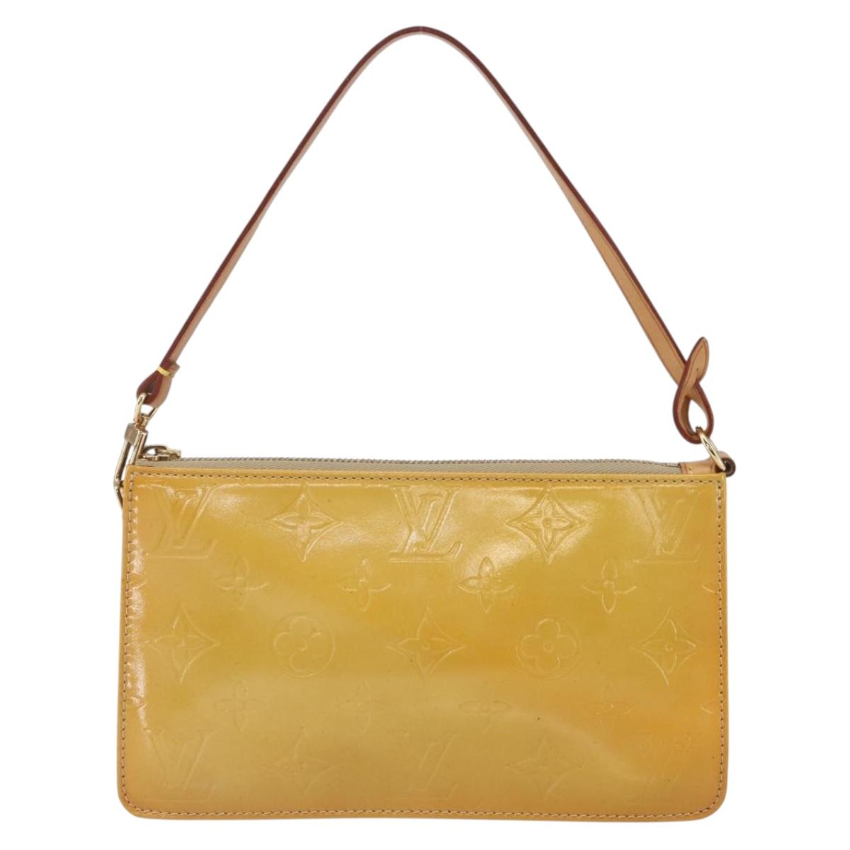 LOUIS VUITTON Monogram Vernis Lexington Pouch Beige M91010 LV Auth ep12290