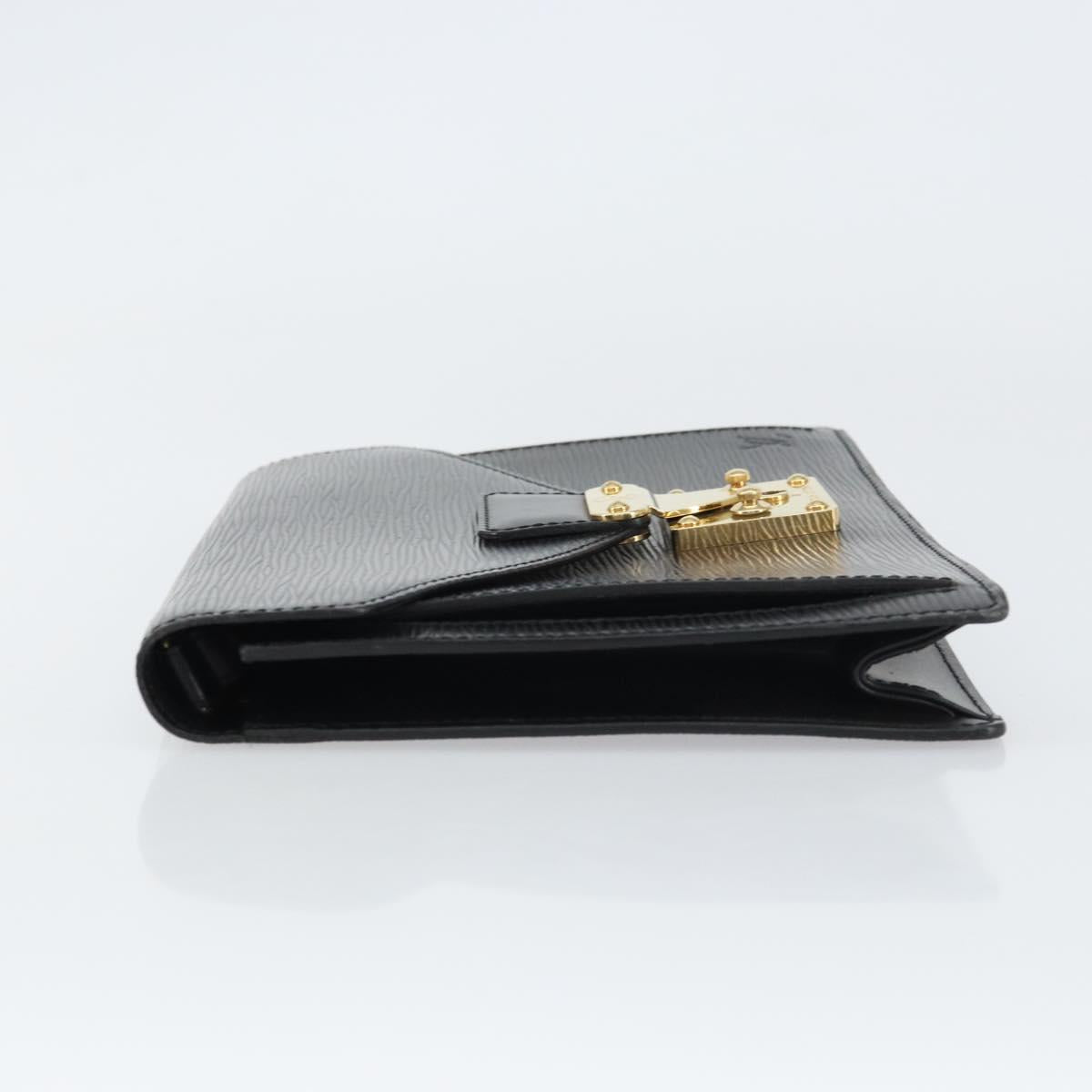 LOUIS VUITTON Epi Serie Dragonne Clutch Bag Black Noir M52612 LV Auth ep12293