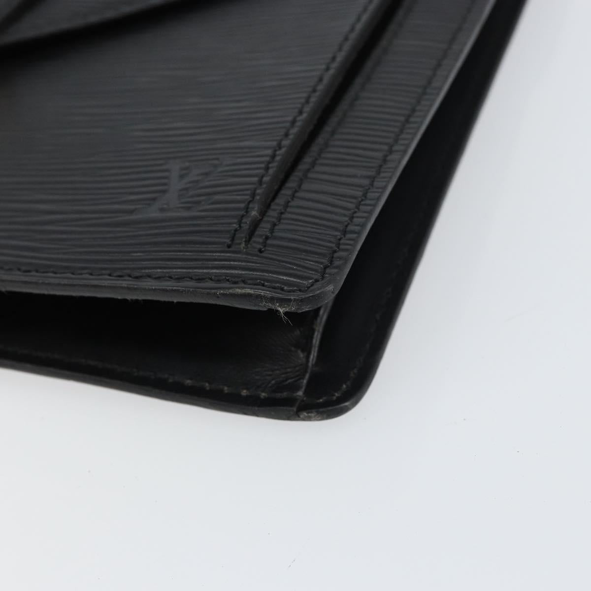 LOUIS VUITTON Epi Serie Dragonne Clutch Bag Black Noir M52612 LV Auth ep12293