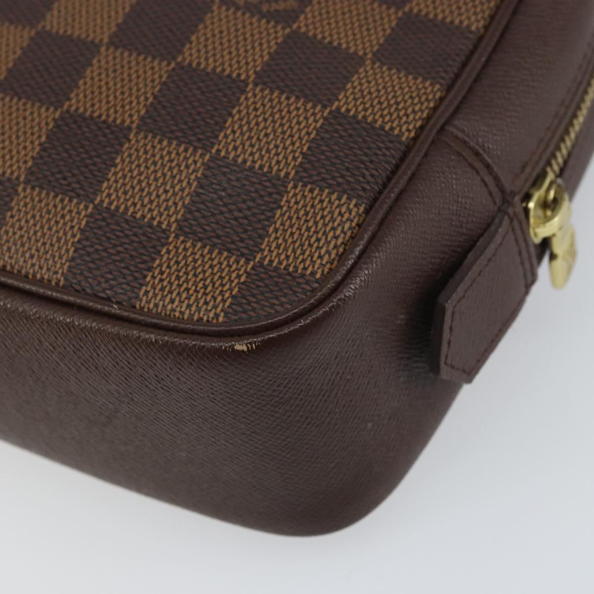 LOUIS VUITTON Damier Ebene Trousse Toilette 25 Clutch Bag N47624 LV Auth ep12294A