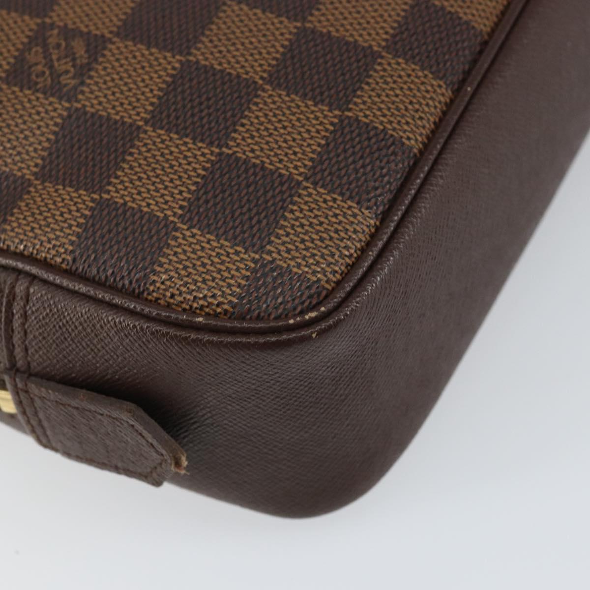 LOUIS VUITTON Damier Ebene Trousse Toilette 25 Clutch Bag N47624 LV Auth ep12294A