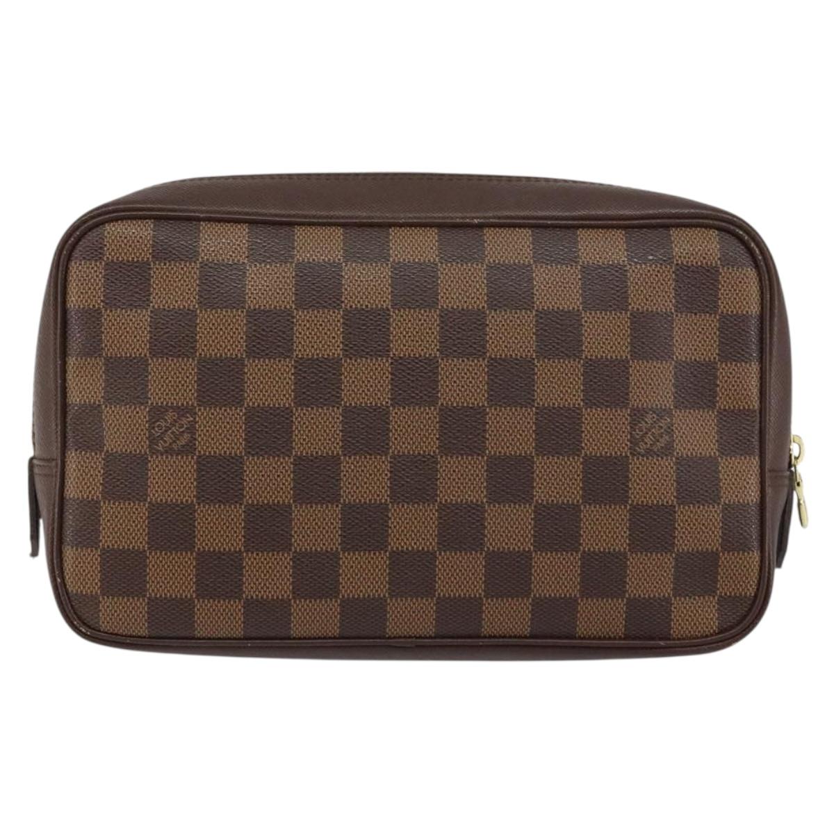 LOUIS VUITTON Damier Ebene Trousse Toilette 25 Clutch Bag N47624 LV Auth ep12294A