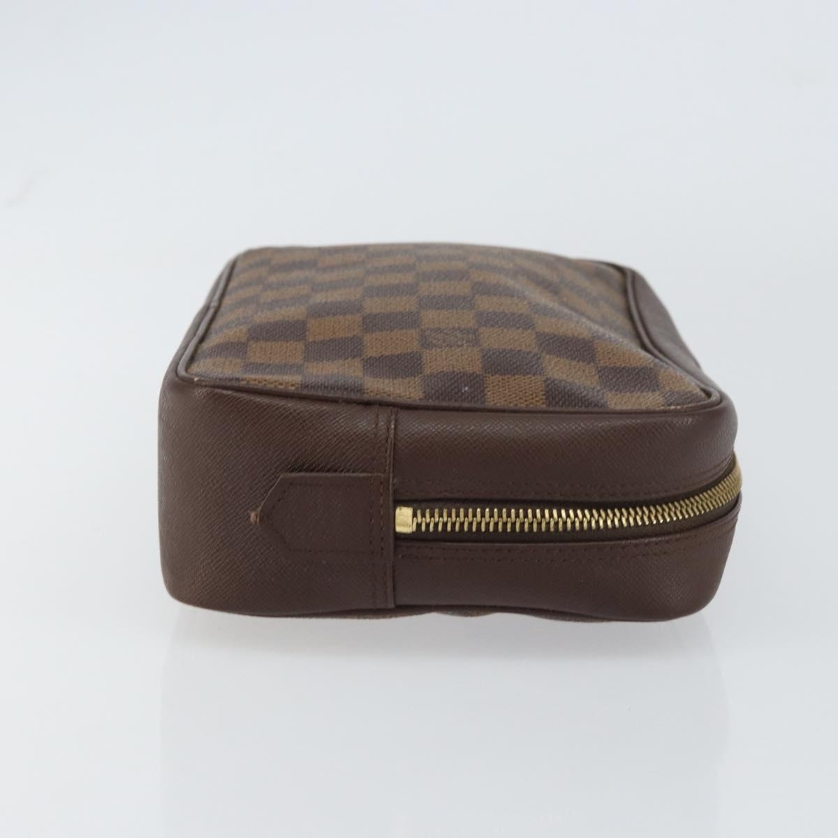 LOUIS VUITTON Damier Ebene Trousse Toilette 25 Clutch Bag N47624 LV Auth ep12294A