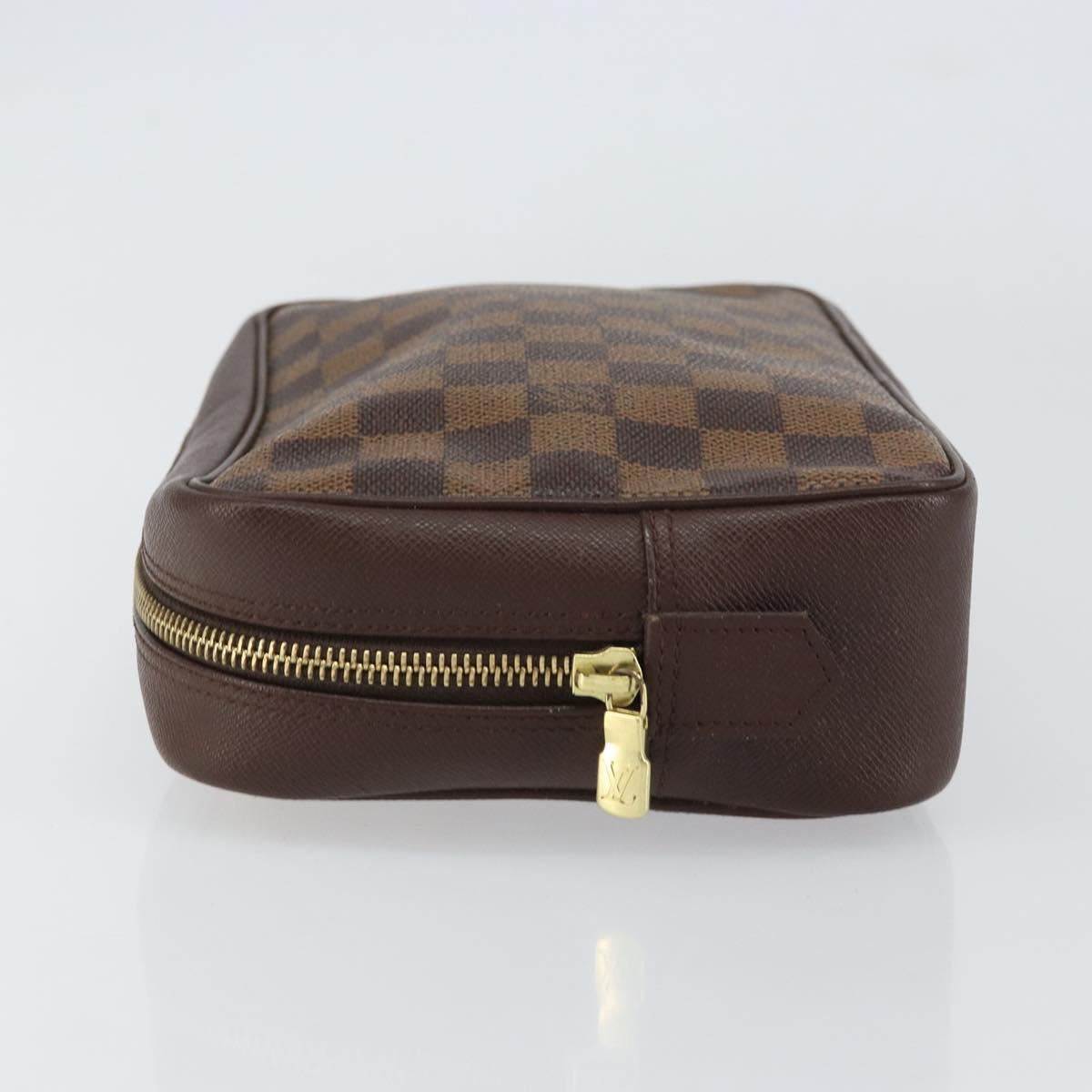 LOUIS VUITTON Damier Ebene Trousse Toilette 25 Clutch Bag N47624 LV Auth ep12294A