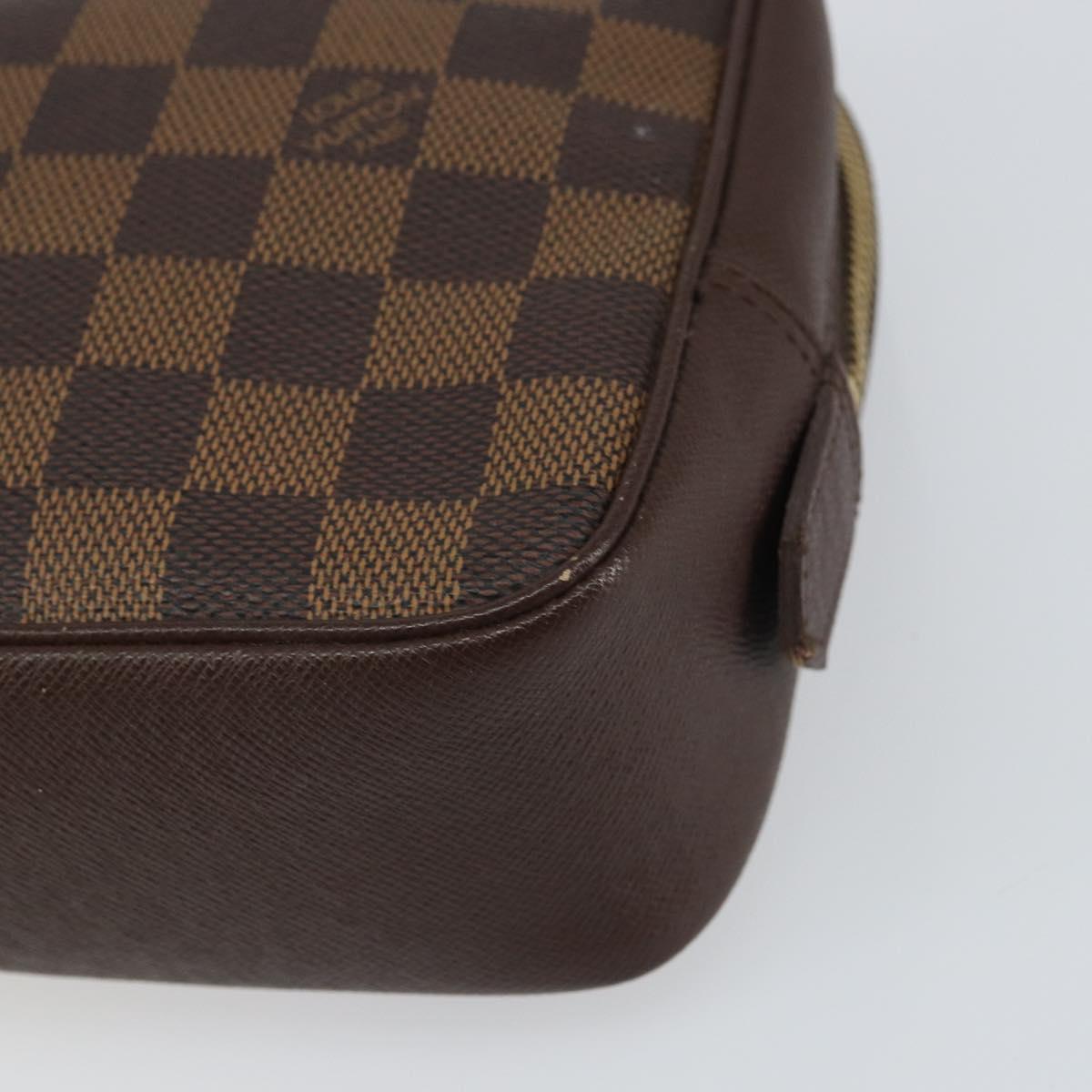 LOUIS VUITTON Damier Ebene Trousse Toilette 25 Clutch Bag N47624 LV Auth ep12294A