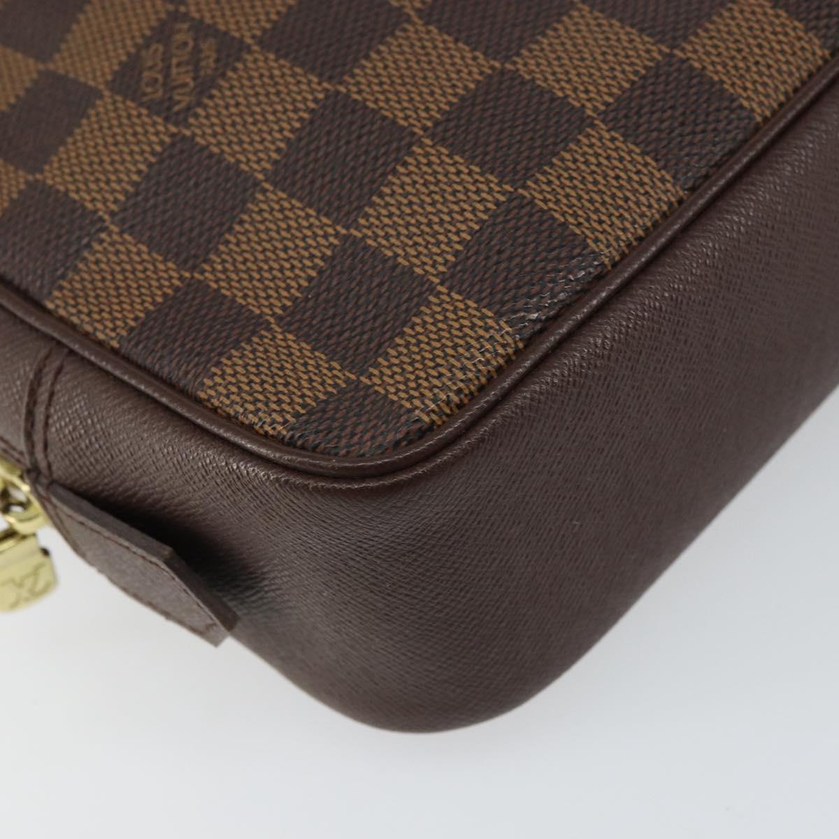 LOUIS VUITTON Damier Ebene Trousse Toilette 25 Clutch Bag N47624 LV Auth ep12294A