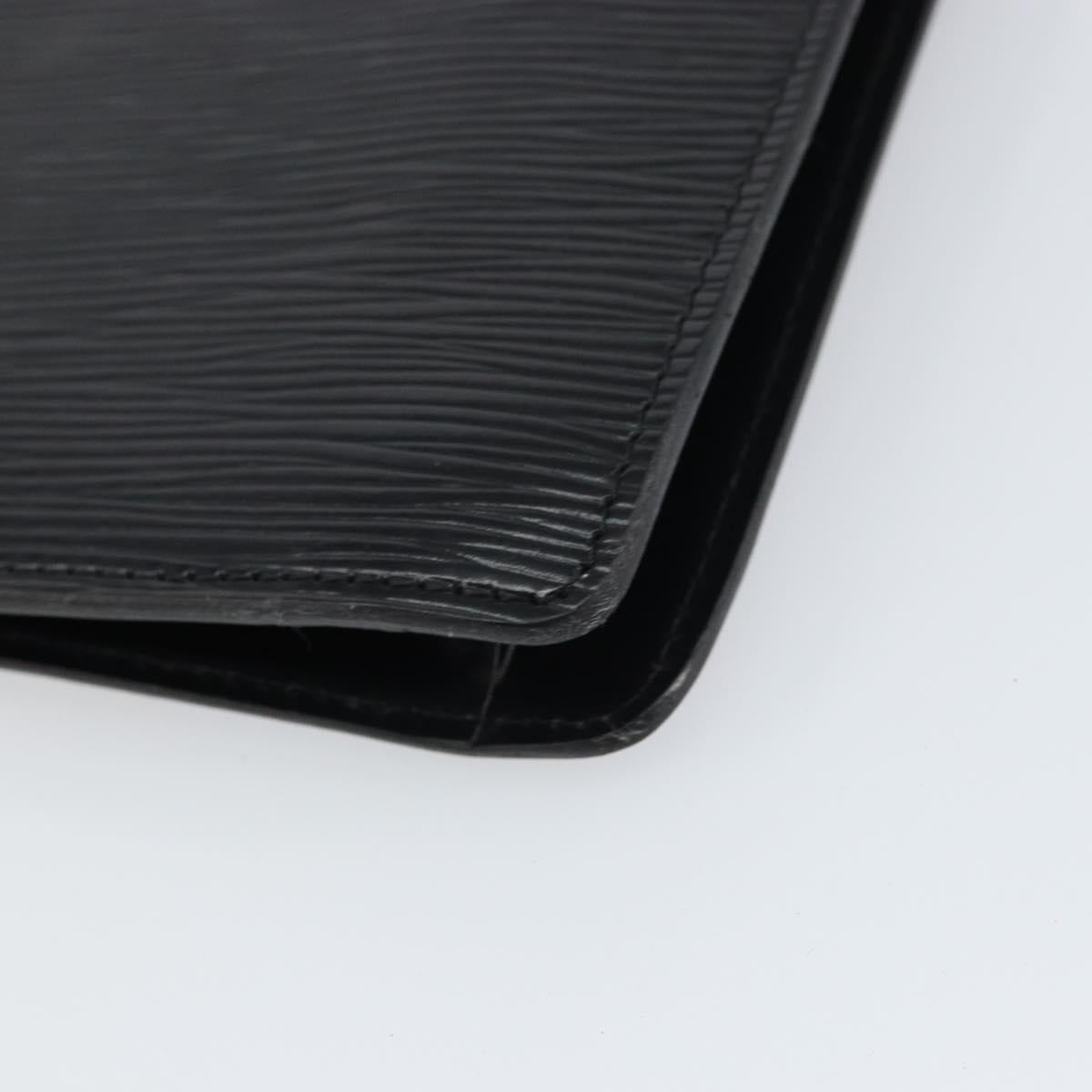 LOUIS VUITTON Epi Montaigne 27 Clutch Bag Black M52652 LV Auth ep12295