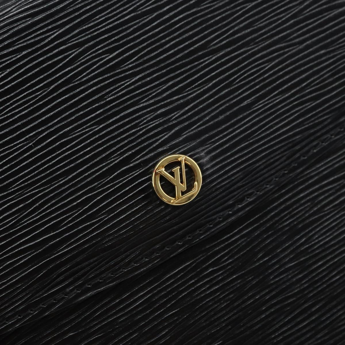 LOUIS VUITTON Epi Montaigne 27 Clutch Bag Black M52652 LV Auth ep12295