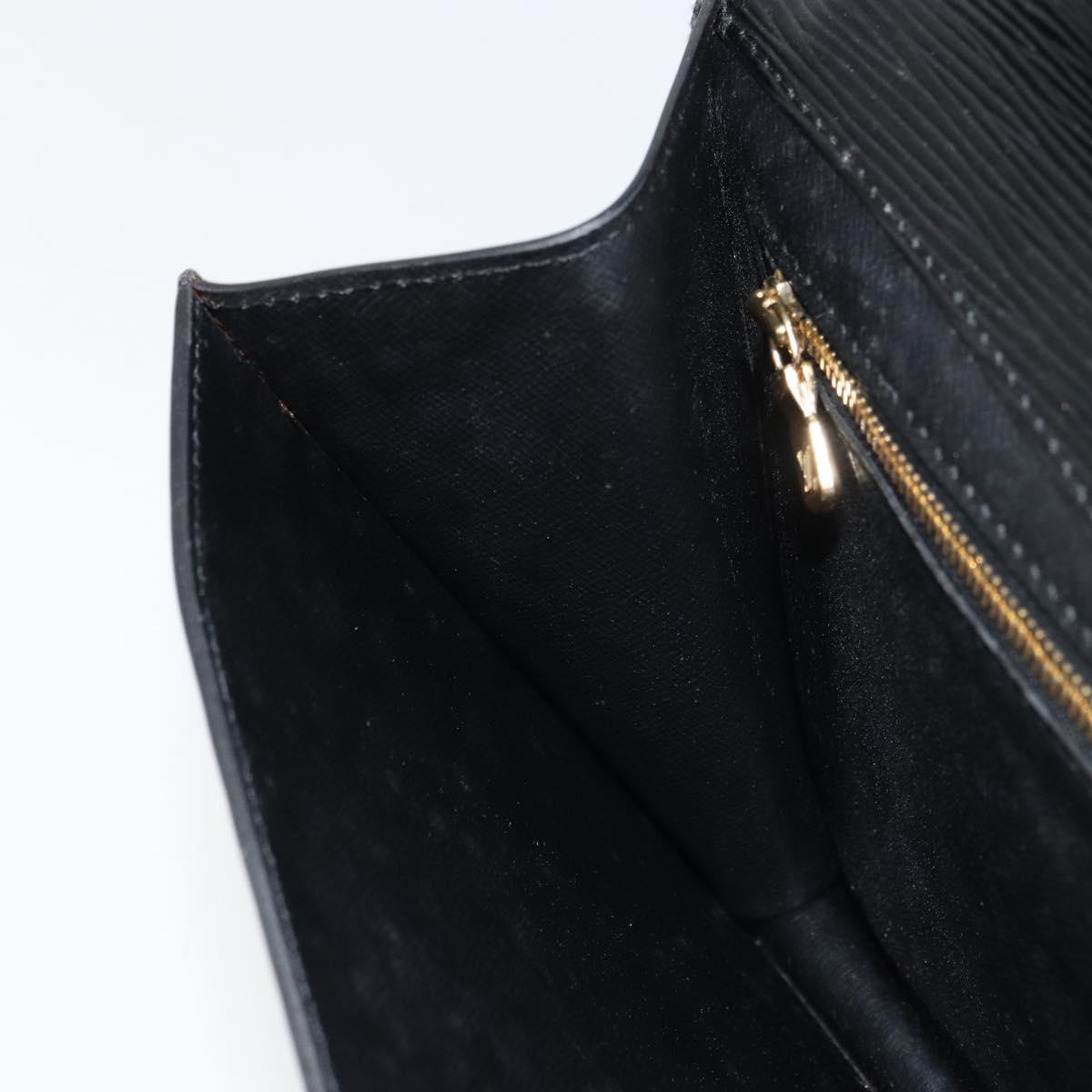 LOUIS VUITTON Epi Montaigne 27 Clutch Bag Black M52652 LV Auth ep12295