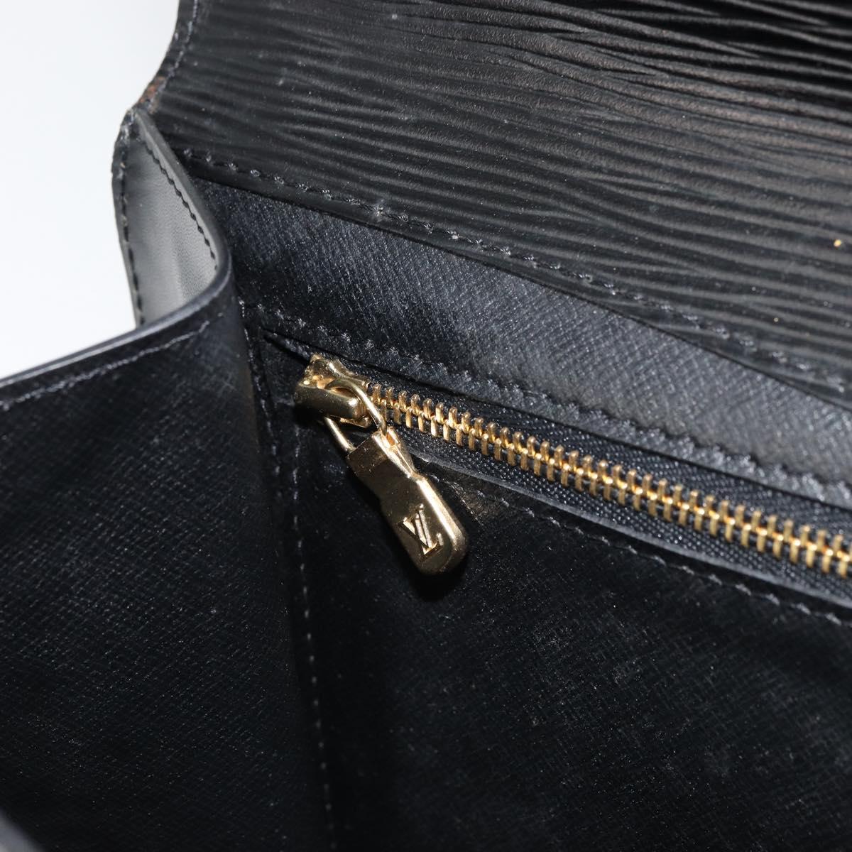 LOUIS VUITTON Epi Montaigne 27 Clutch Bag Black M52652 LV Auth ep12295