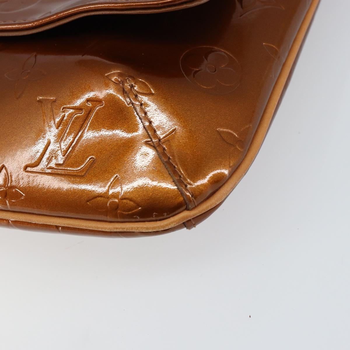 LOUIS VUITTON Monogram Vernis Thompson Street Bag Bronze M91124 LV Auth ep12298