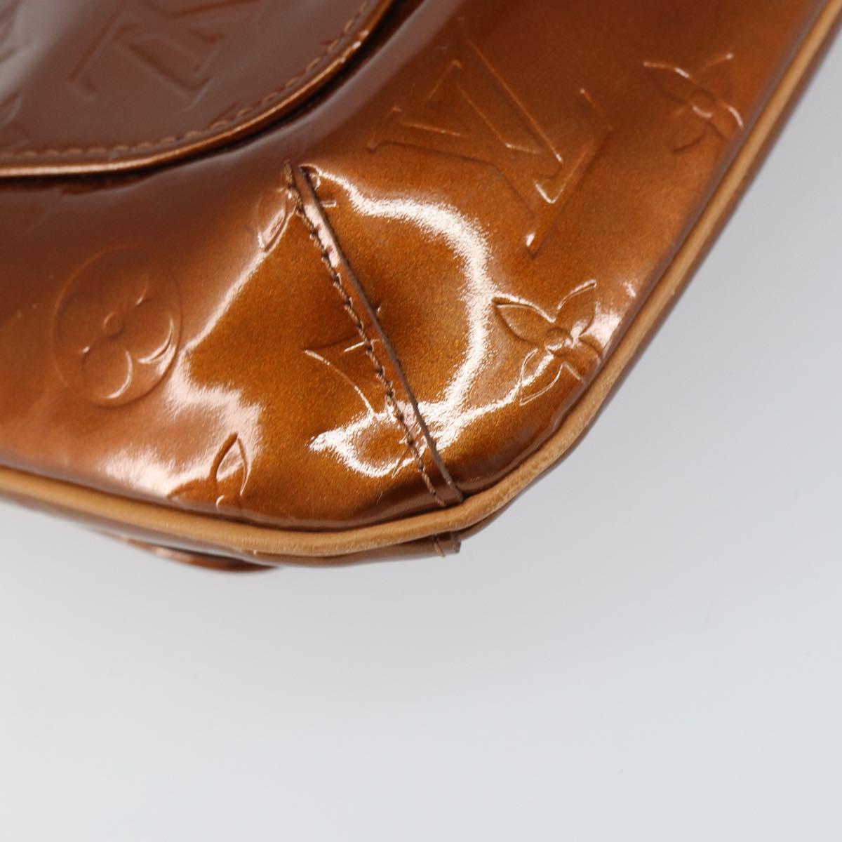 LOUIS VUITTON Monogram Vernis Thompson Street Bag Bronze M91124 LV Auth ep12298