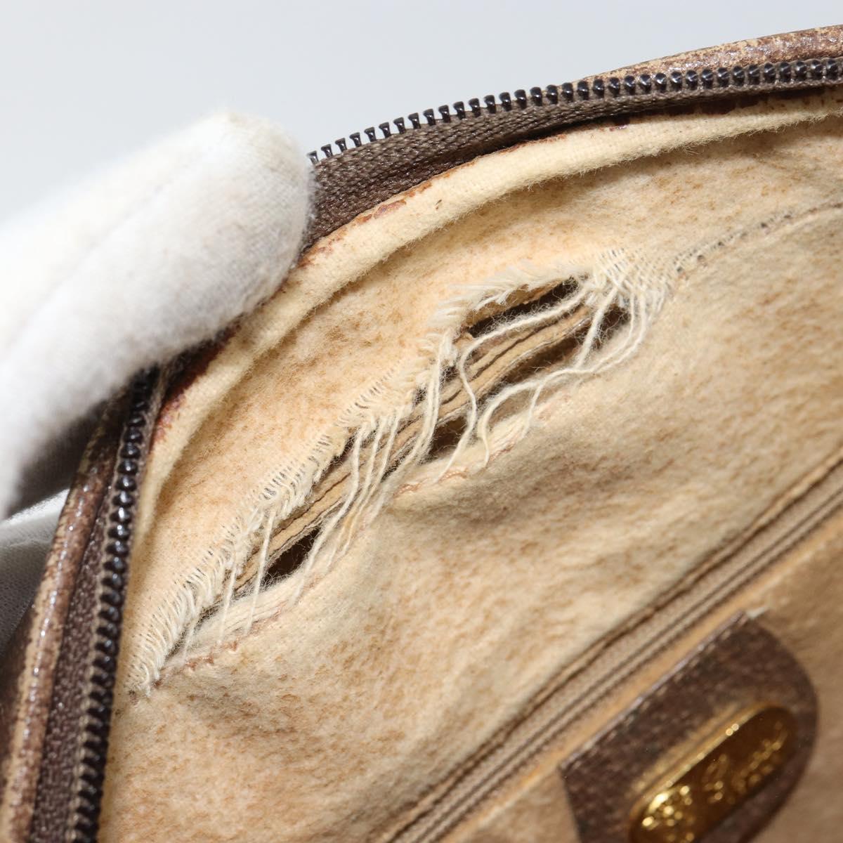 GUCCI GG Supreme Shoulder Bag PVC Beige Gold Auth ep12302