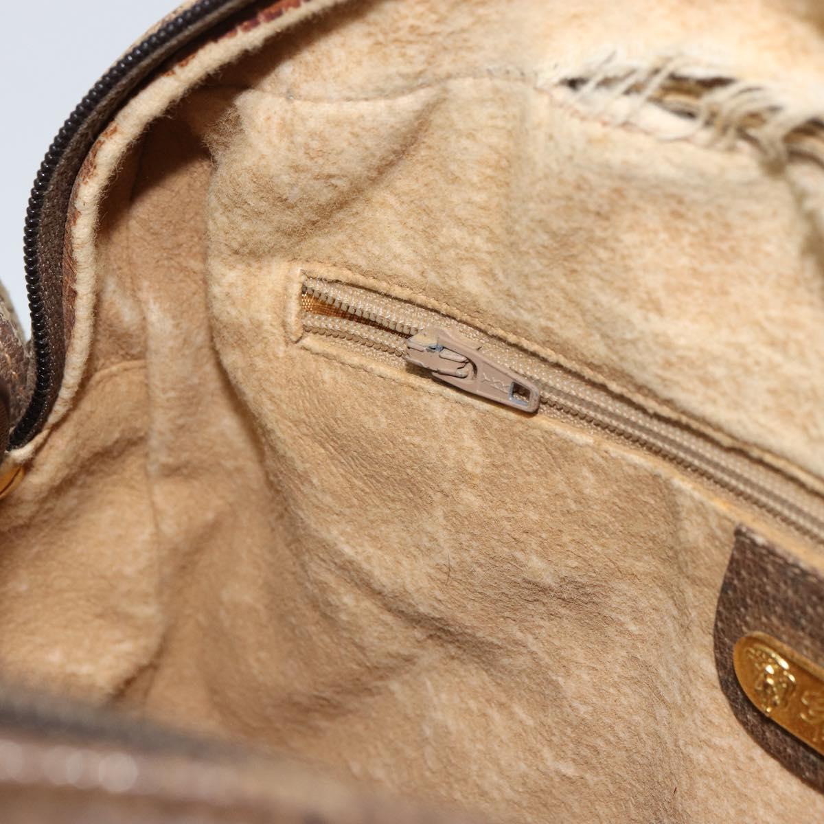 GUCCI GG Supreme Shoulder Bag PVC Beige Gold Auth ep12302