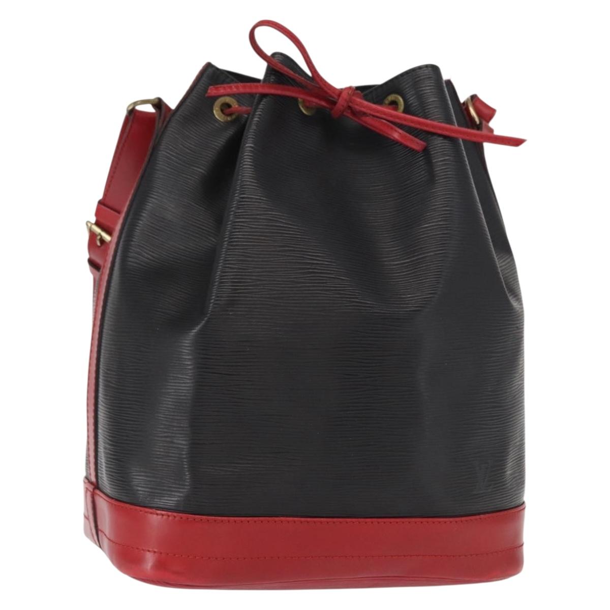 LOUIS VUITTON Epi Noe Shoulder Bag Bicolor Black Red M44017 LV Auth ep12309