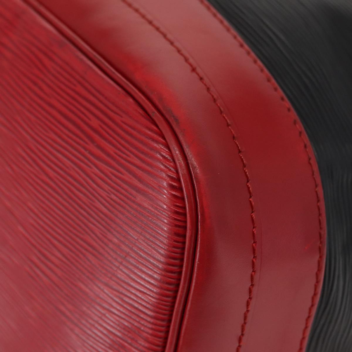 LOUIS VUITTON Epi Noe Shoulder Bag Bicolor Black Red M44017 LV Auth ep12309