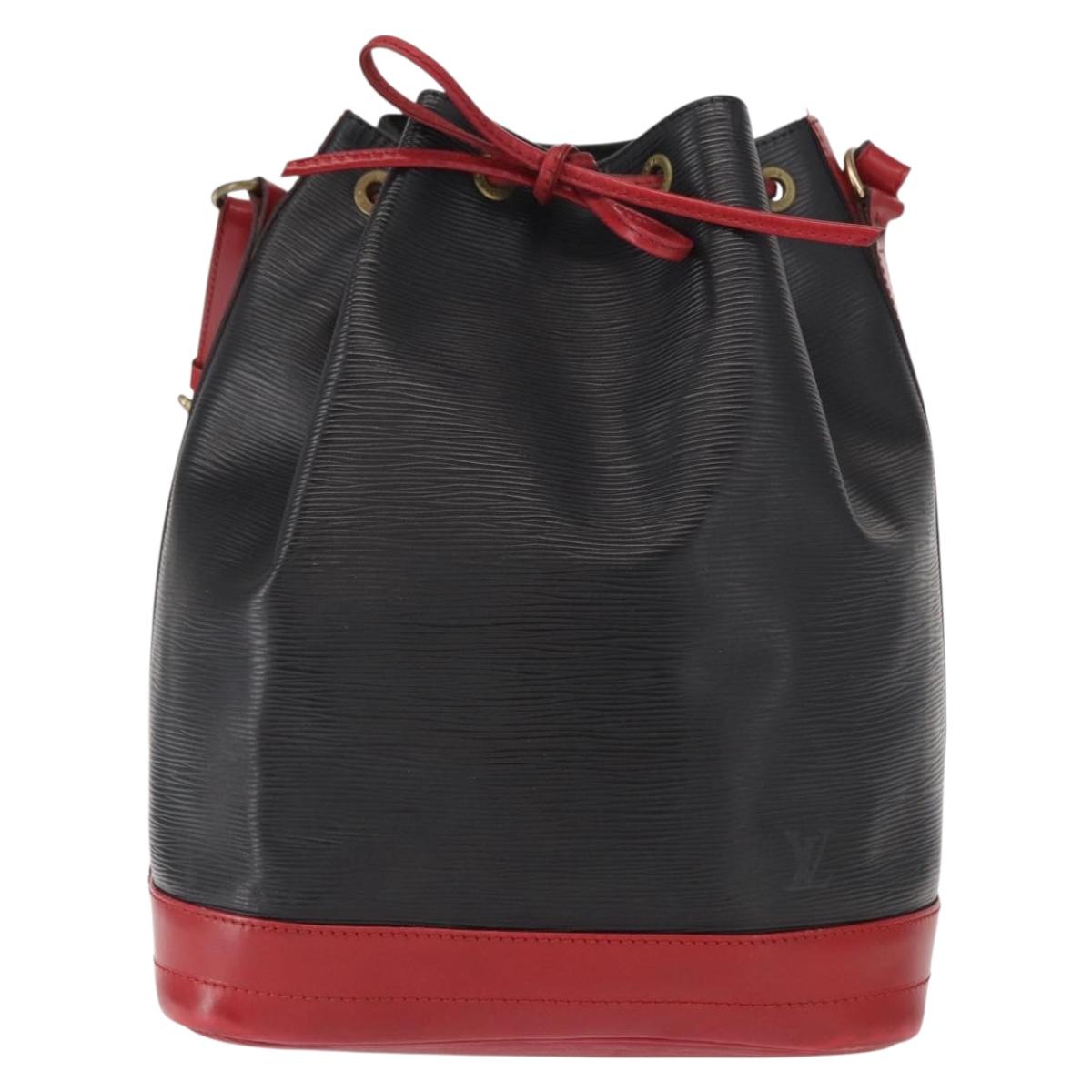 LOUIS VUITTON Epi Noe Shoulder Bag Bicolor Black Red M44017 LV Auth ep12309