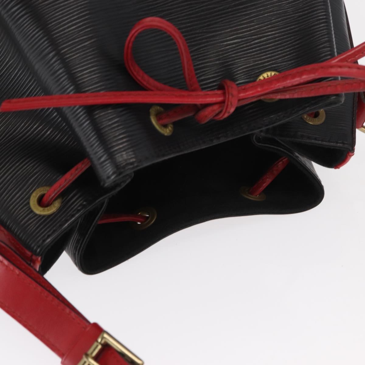 LOUIS VUITTON Epi Noe Shoulder Bag Bicolor Black Red M44017 LV Auth ep12309