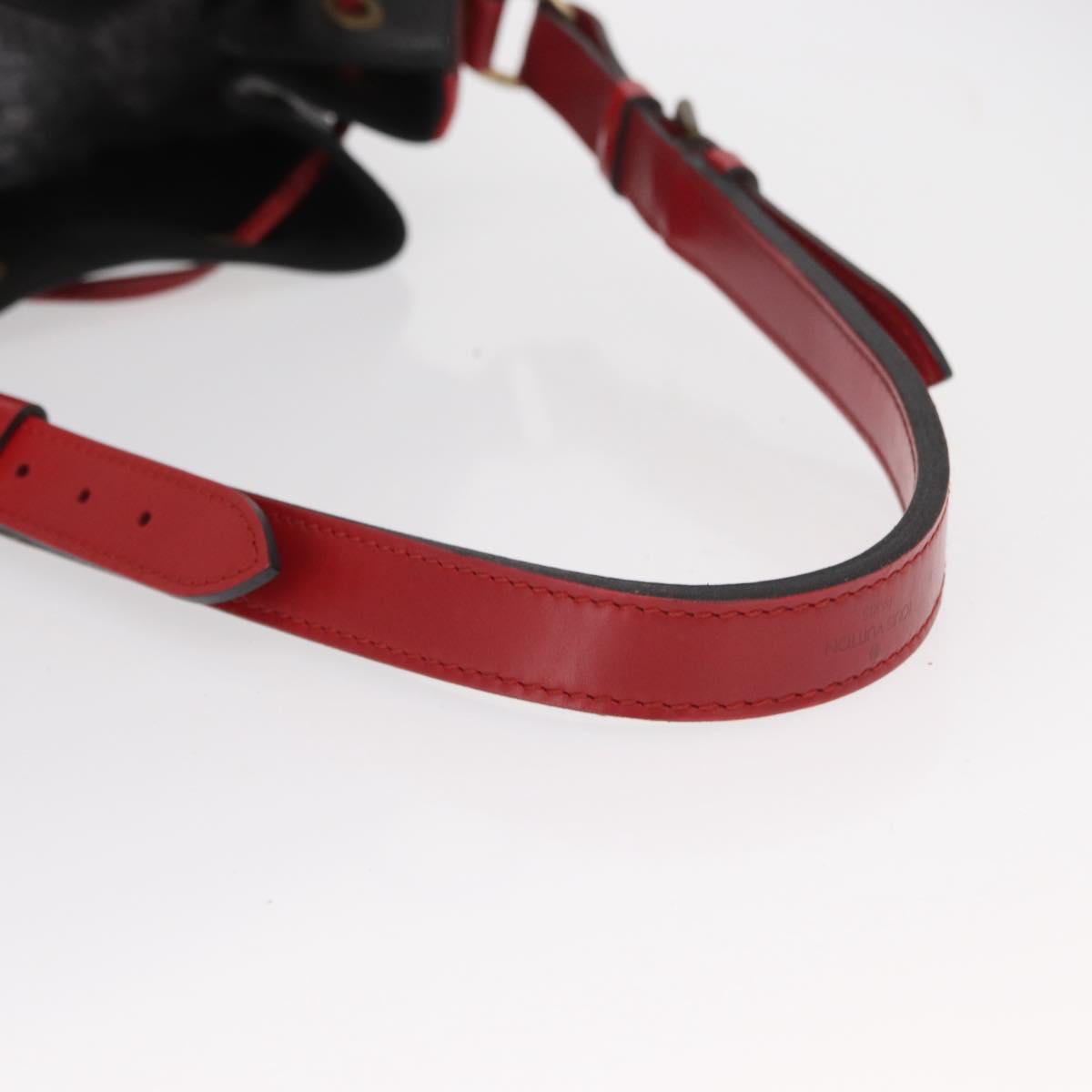 LOUIS VUITTON Epi Noe Shoulder Bag Bicolor Black Red M44017 LV Auth ep12309