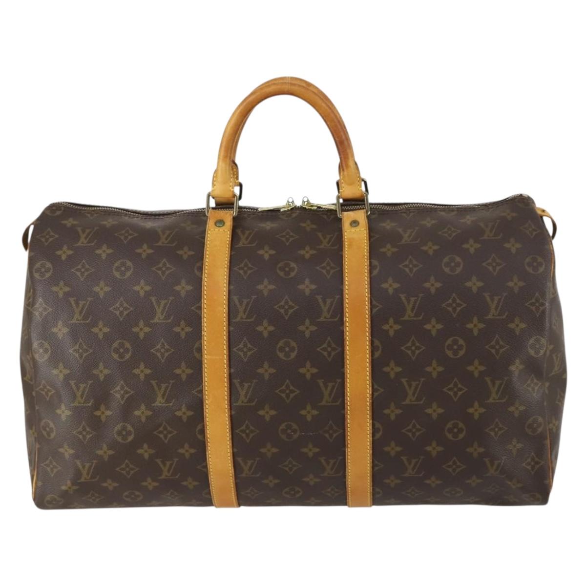 LOUIS VUITTON Monogram Keepall 50 Boston Bag M41426 LV Auth ep12311