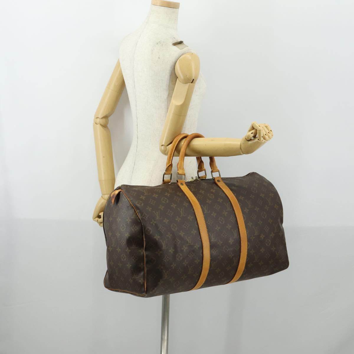 LOUIS VUITTON Monogram Keepall 50 Boston Bag M41426 LV Auth ep12311