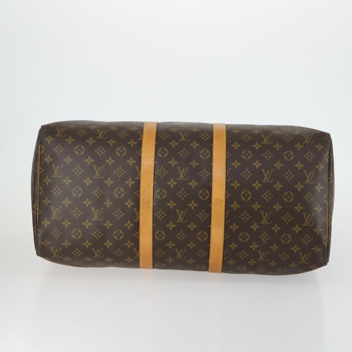 LOUIS VUITTON Monogram Keepall 55 Boston Bag M41424 LV Auth ep12315