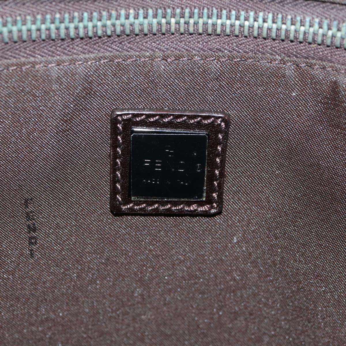 FENDI Zucca Canvas Boston Bag Black Brown Auth ep12318