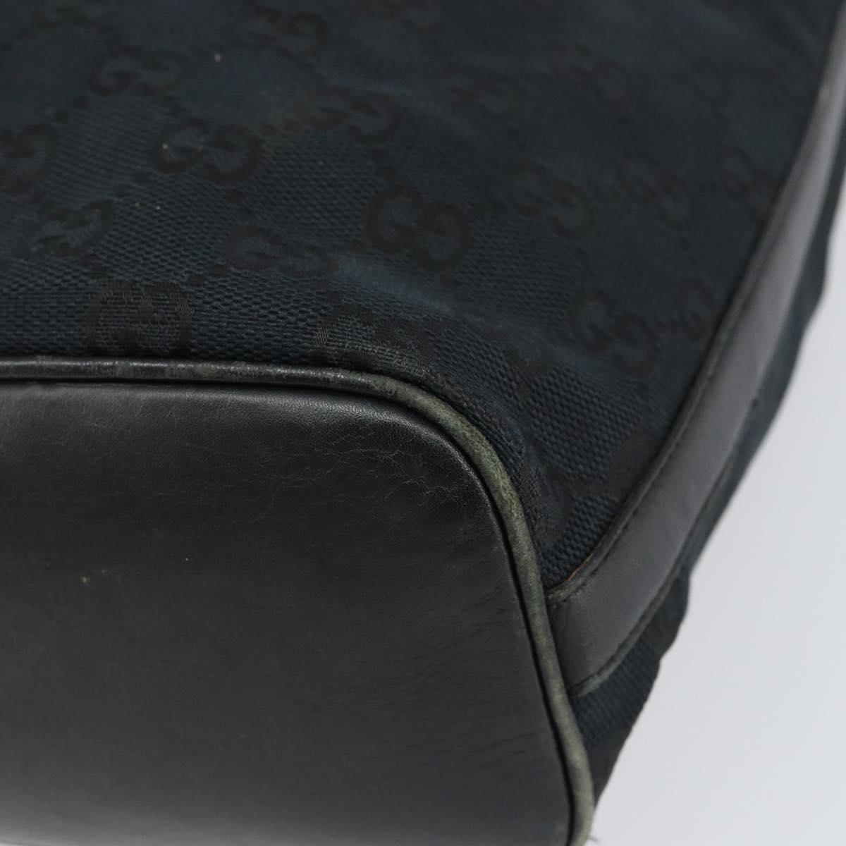 GUCCI GG Canvas Shoulder Bag Black Gold 001 4288 Auth ep12327