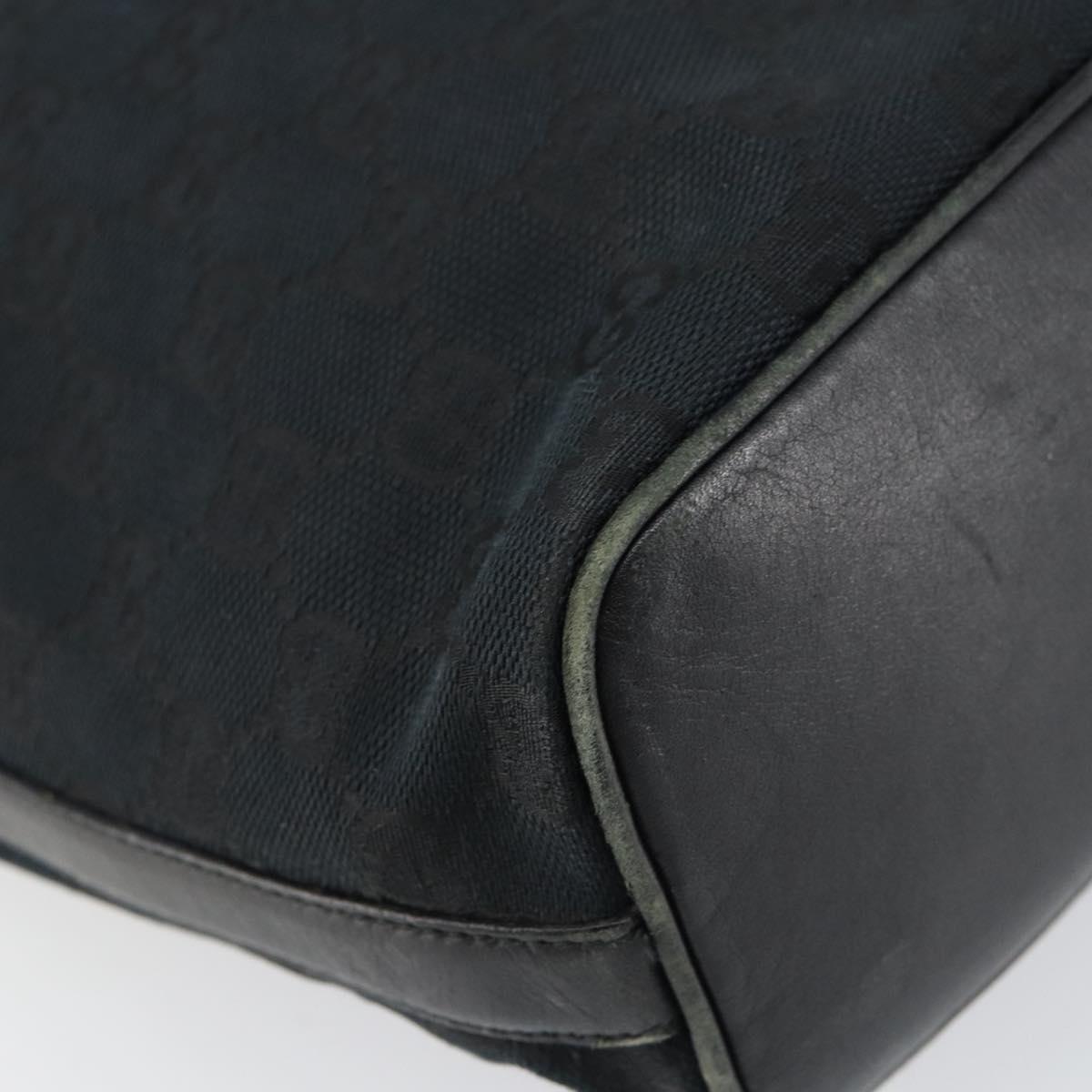 GUCCI GG Canvas Shoulder Bag Black Gold 001 4288 Auth ep12327
