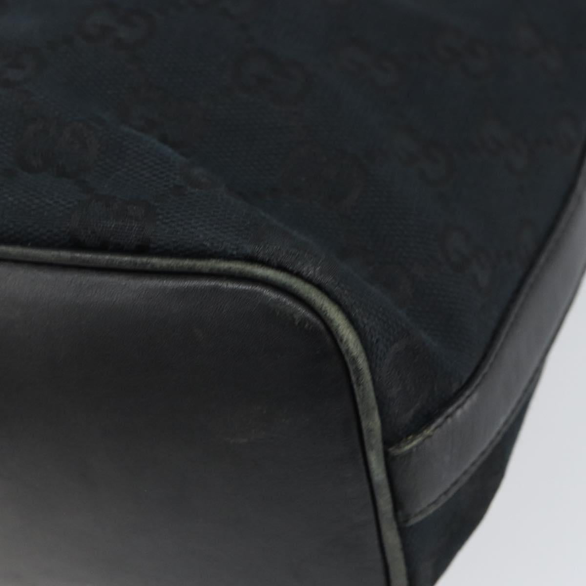GUCCI GG Canvas Shoulder Bag Black Gold 001 4288 Auth ep12327