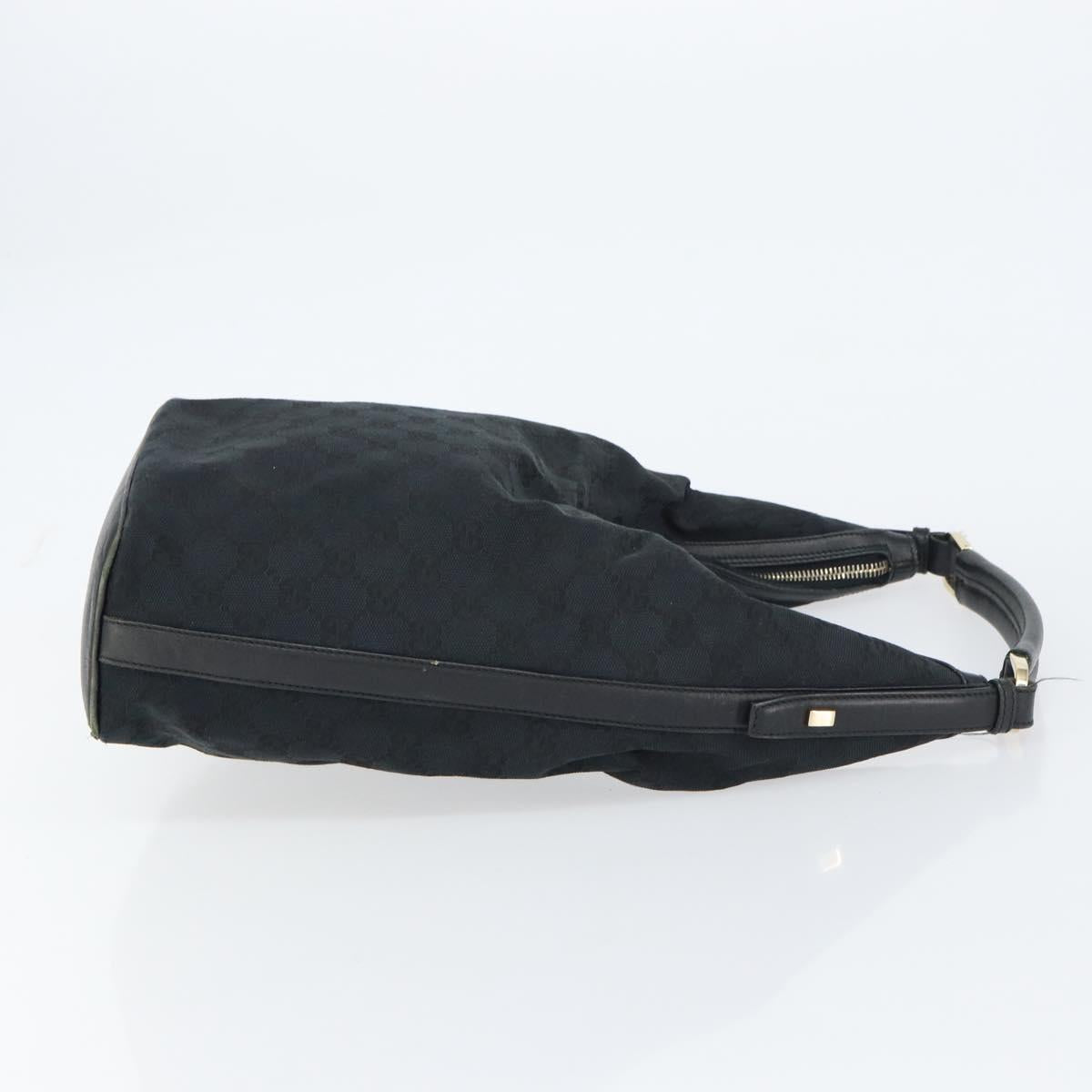 GUCCI GG Canvas Shoulder Bag Black Gold 001 4288 Auth ep12327
