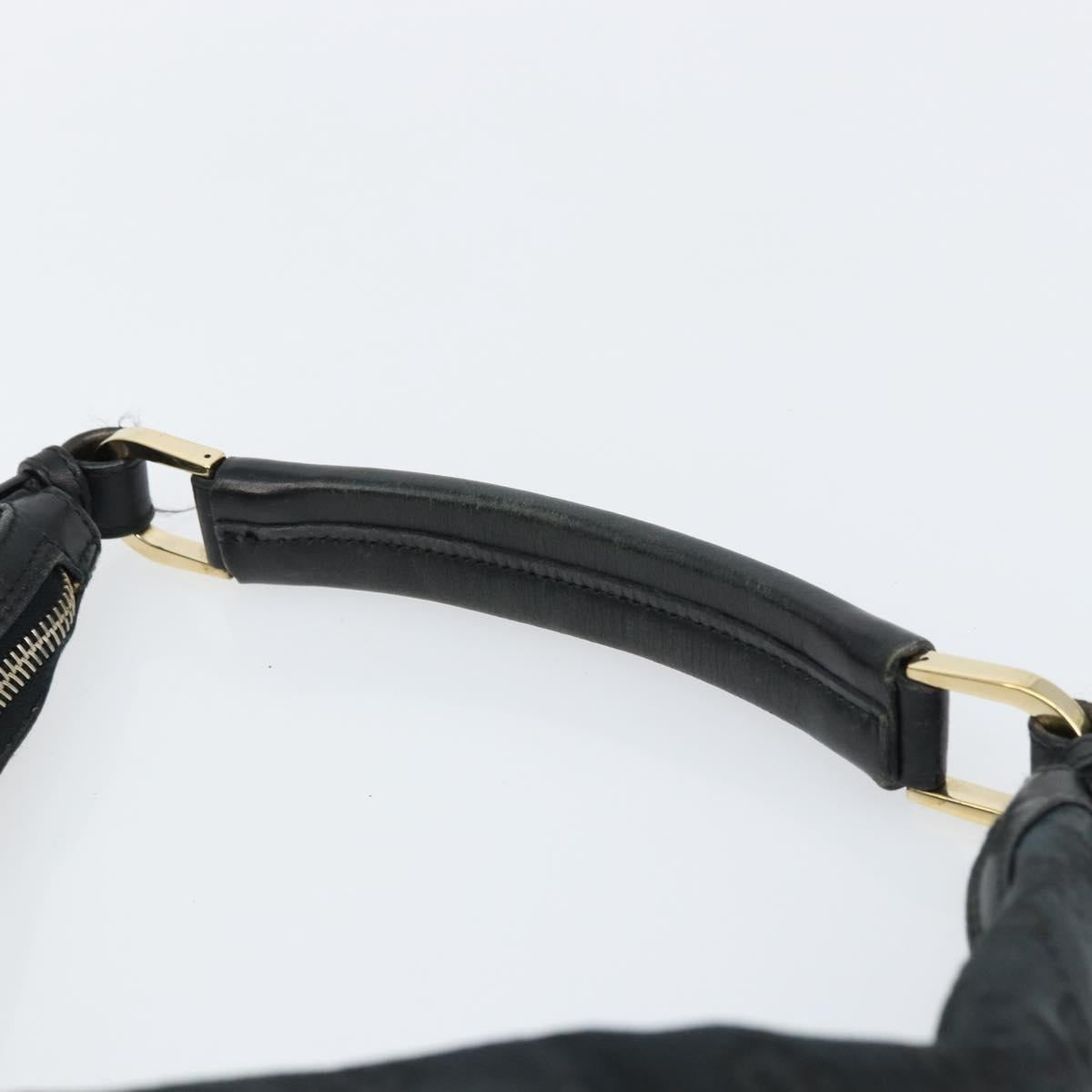 GUCCI GG Canvas Shoulder Bag Black Gold 001 4288 Auth ep12327
