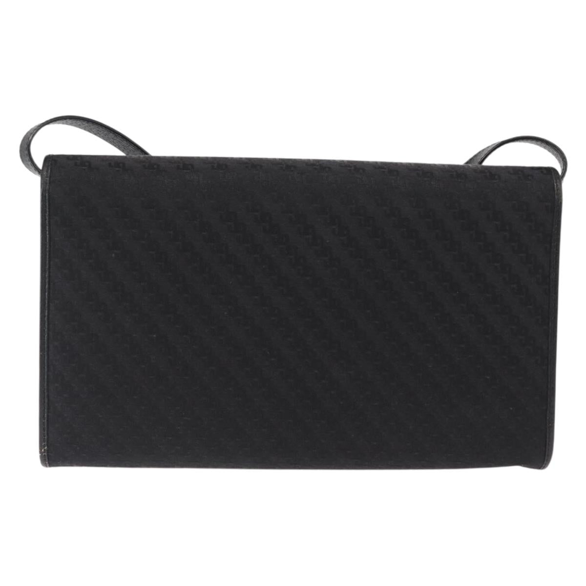 GUCCI Shoulder Bag Leather Canvas Black Gold 004 115 0289 Auth ep12335